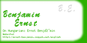 benjamin ernst business card